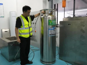 Fleyenda industrial valve liquid nitrogen low temperature test