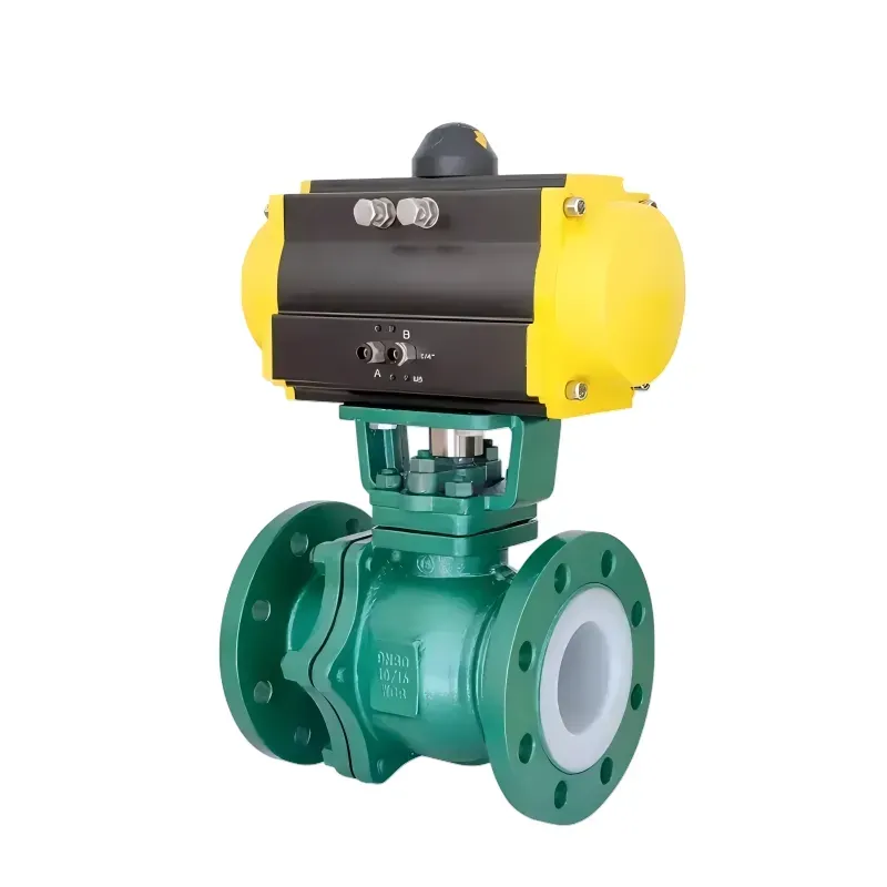 FAT-Q-F Pneumatic Carbon Steel Fluorine Lining Ball Valves