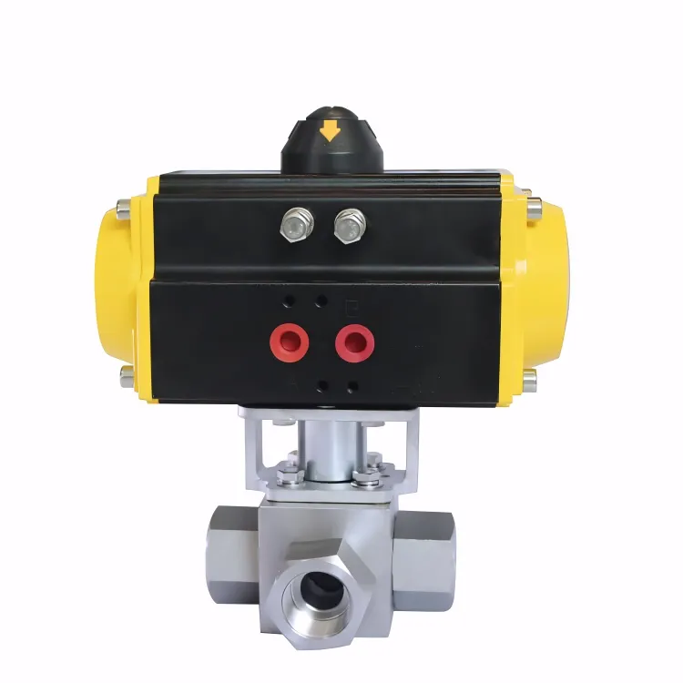 FAT-Q-TGPneumatic High-Pressure 3-Ways Ball Valve
