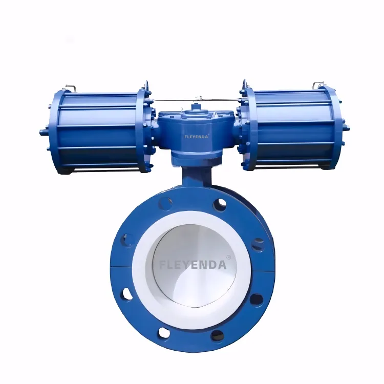FAW-D-PF AW Pneumatic PTFE Fluorine Lining Flanged Butterfly Valve