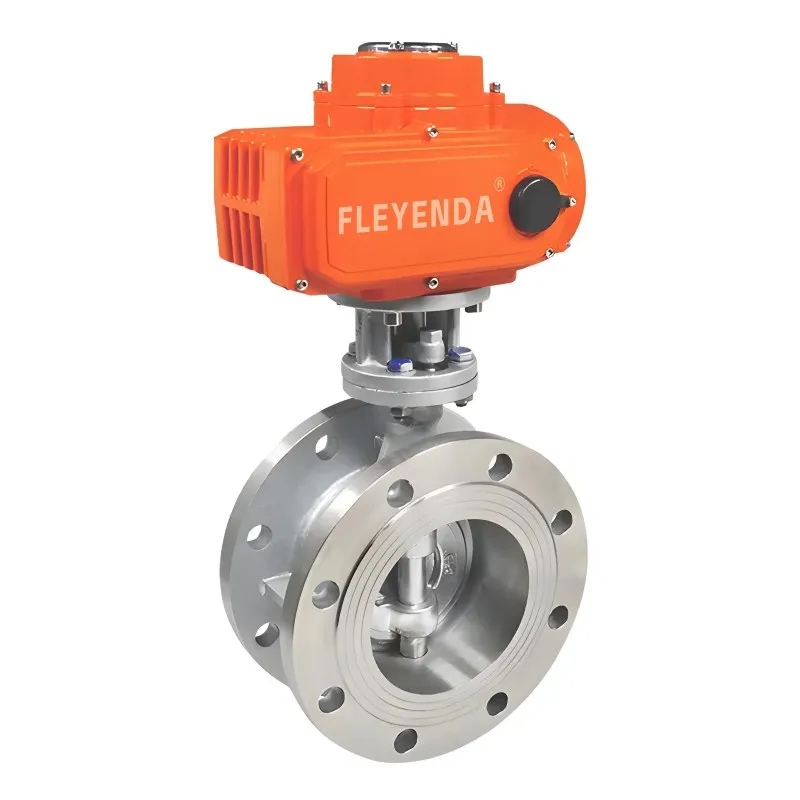 FLE-D-SH Electric Stainless Steel Flanged Hard-Seated Butterfly Valves