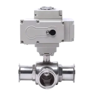 FLE-Q-3S 3-Way Tri-Clamp Sanitary Electric Ball Valve