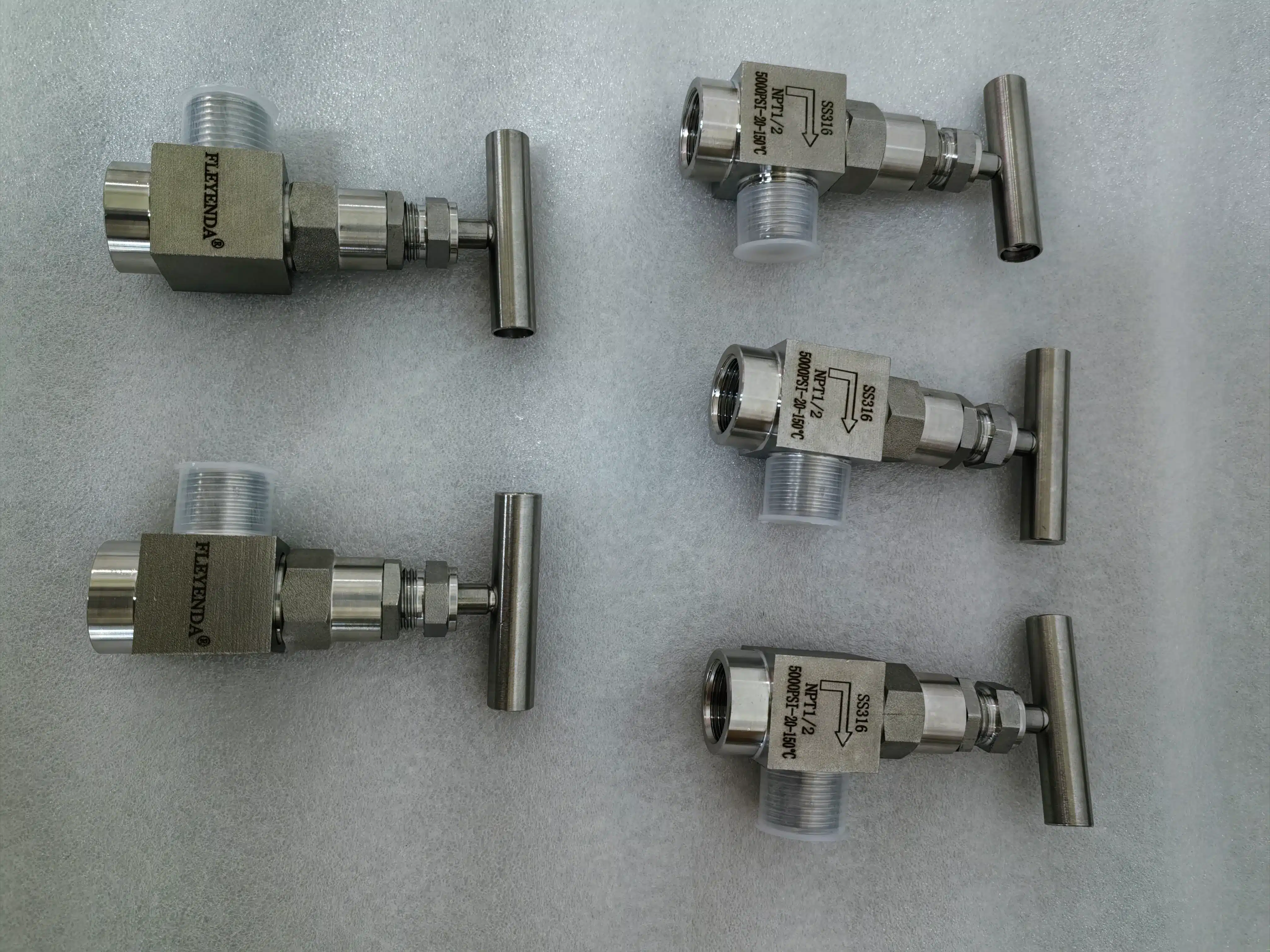 Industrial stainless steel needle valve for precision flow adjustment