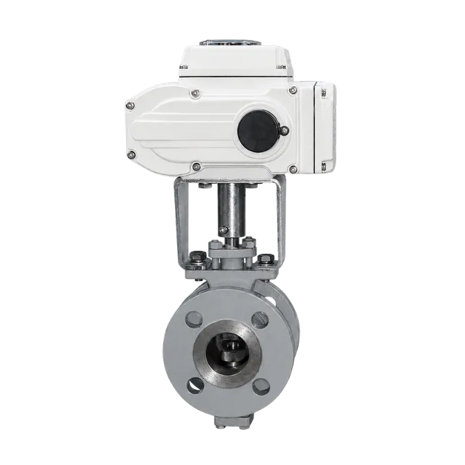 Electric Actuator V Port Ball Valve
