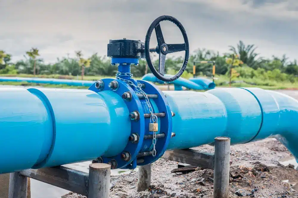 butterfly valves in pipeline