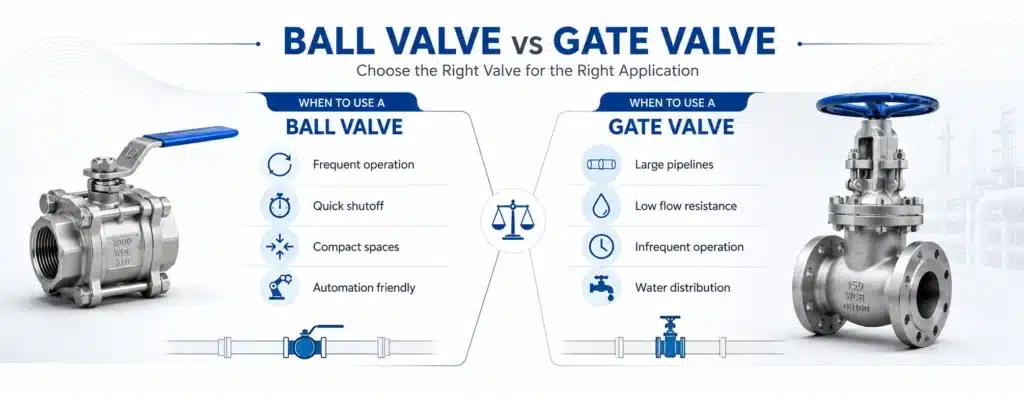 ball valve and gate valve