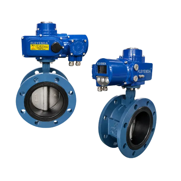 Electric actuated flanged butterfly valve detail