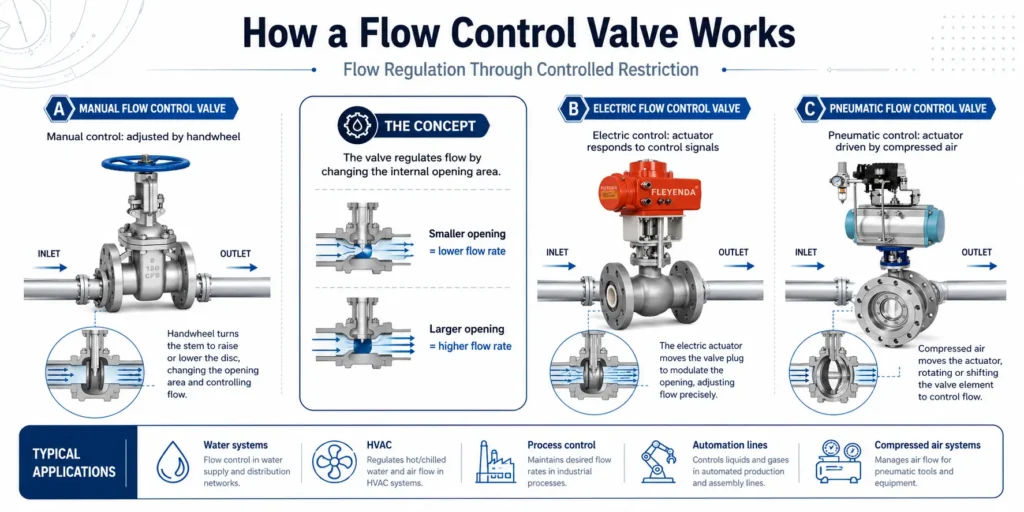 how a flow control valve works