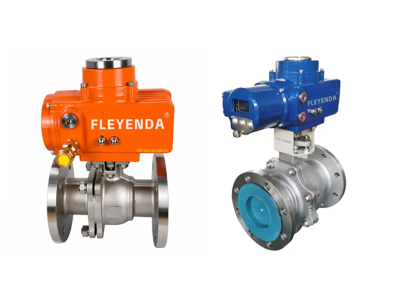 Motor-operated ball valve with electric actuator