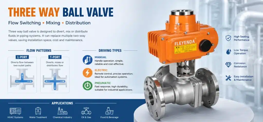 three way ball valve