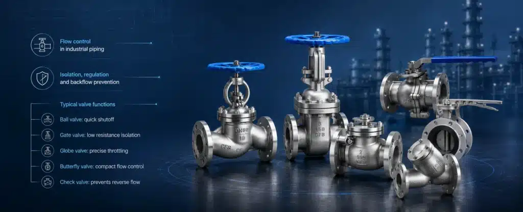 types of flow control valve