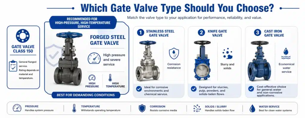 types of gate valve