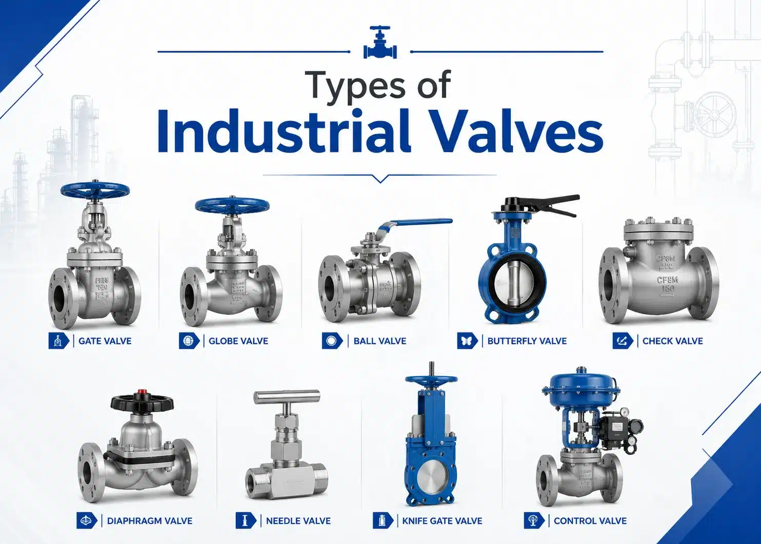types of industrial valves