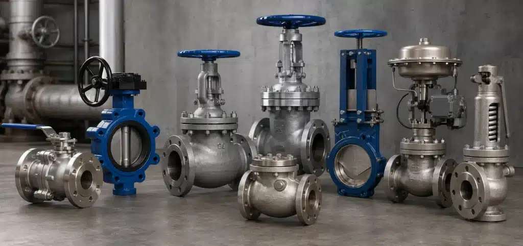 types of valve in pipeline