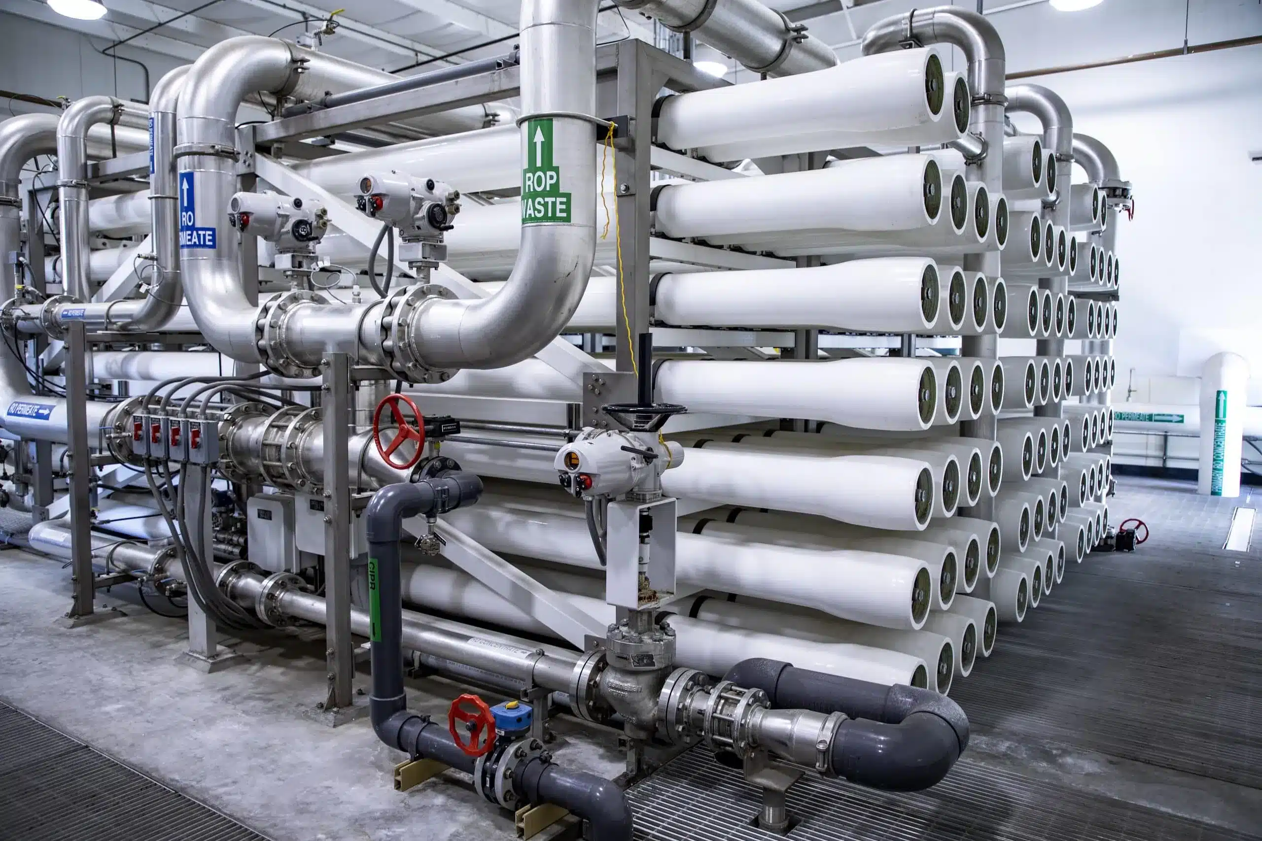 Industrial process piping using automated lined electric ball valves