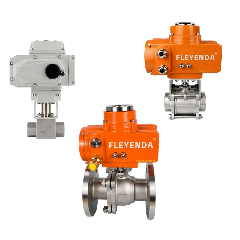 Fleyenda Electric 2 Way Flange Ball Valve