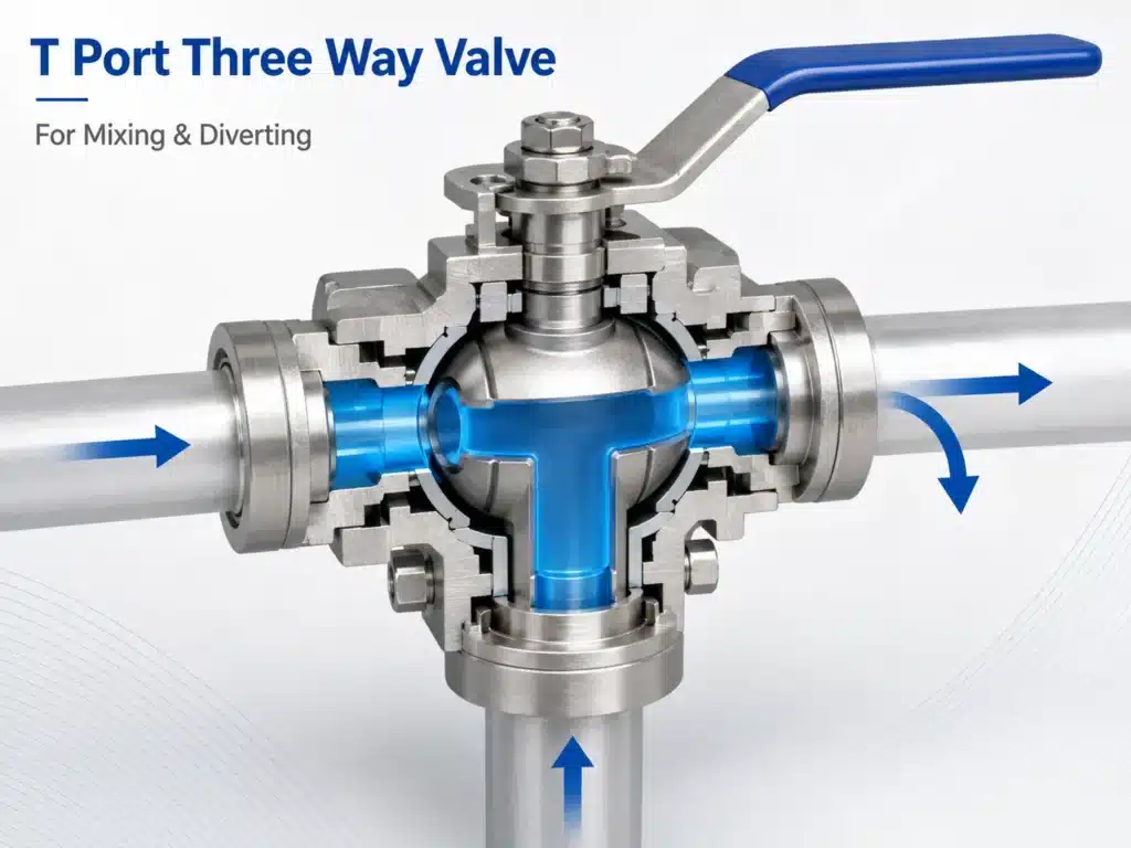 t port three way valve