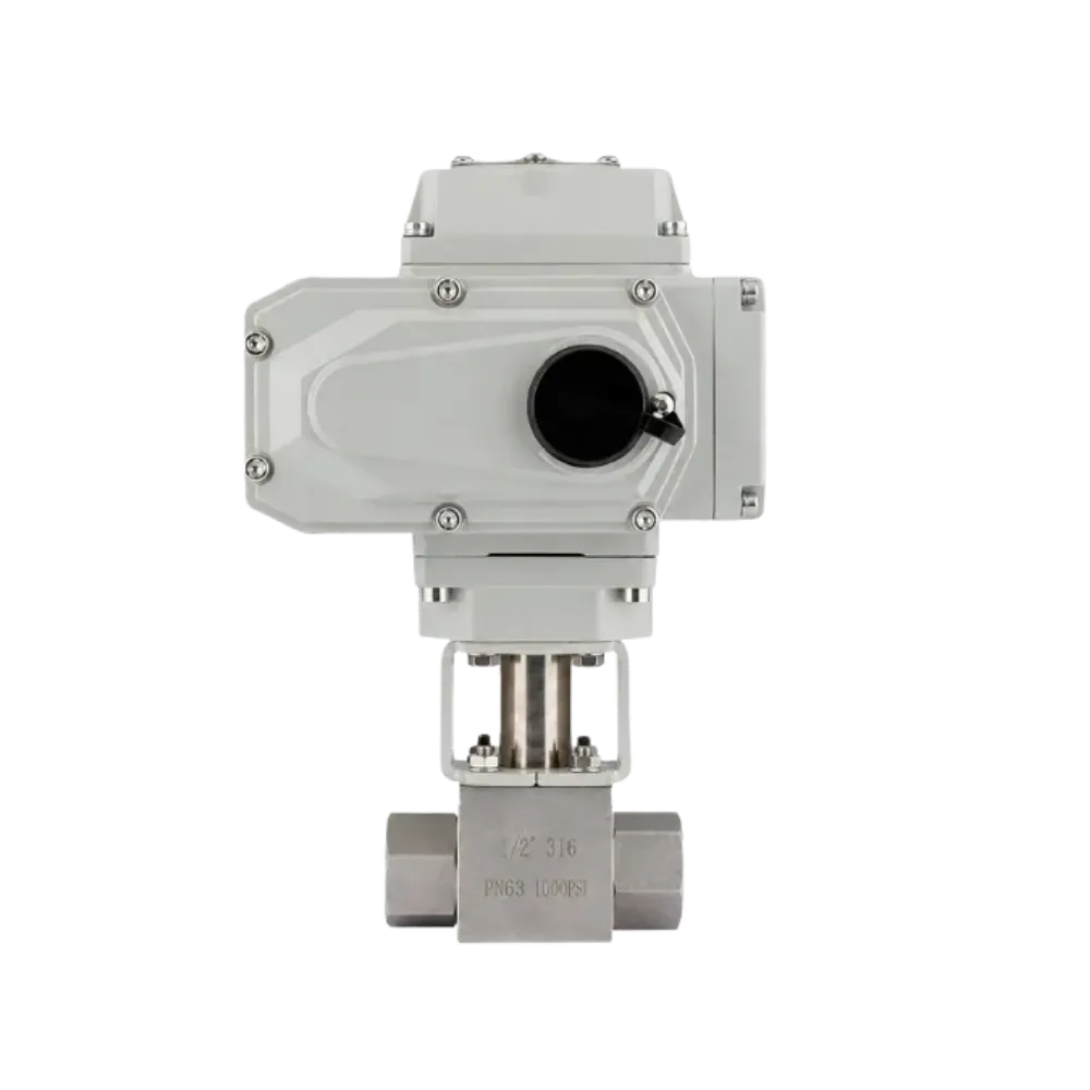 FLE-Q-G high pressure 2-way threaded electric ball valve