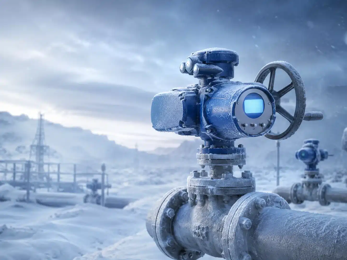FLE-MZ electric valve actuator in extreme cold conditions